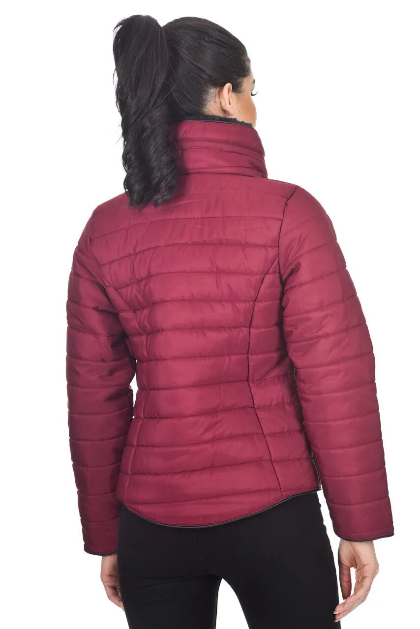 Plum Puffer Jacket sold by AX Paris product image thumbnail 3
