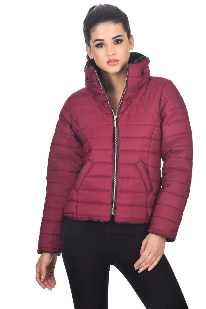 Plum Puffer Jacket sold by AX Paris