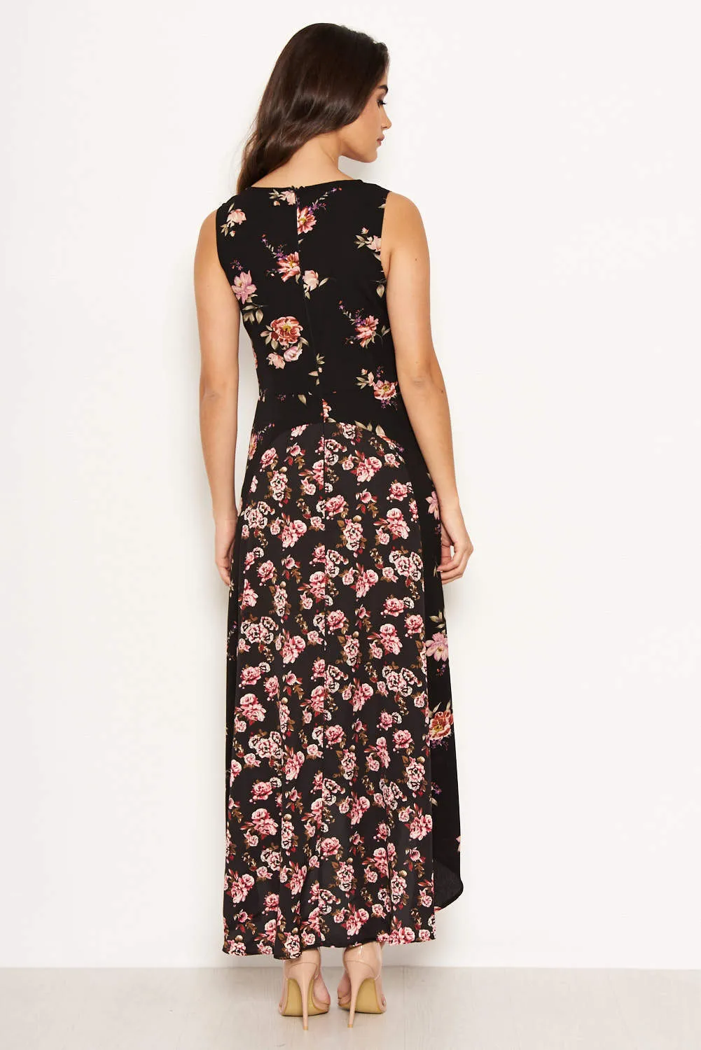 Black Floral V Neck Maxi Dress sold by AX Paris product image thumbnail 3