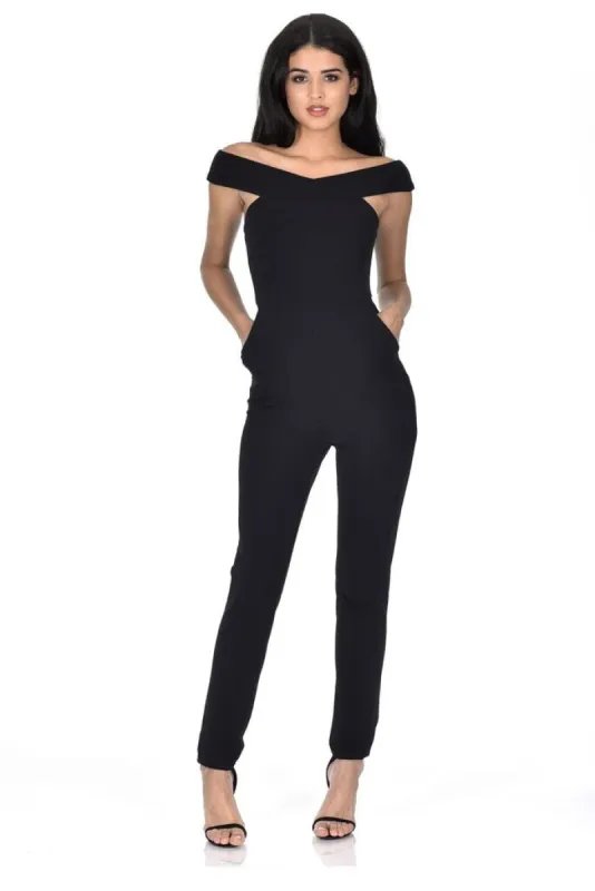 Cross Off The Shoulder Jumpsuit sold by AX Paris