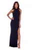 Navy Mesh Detailing Maxi Dress sold by AX Paris