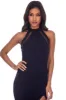 Navy Mesh Detailing Maxi Dress sold by AX Paris