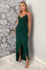 Teal Wrap Over Midi Dress With Chain Straps sold by AX Paris