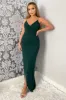 Teal Wrap Over Midi Dress With Chain Straps sold by AX Paris