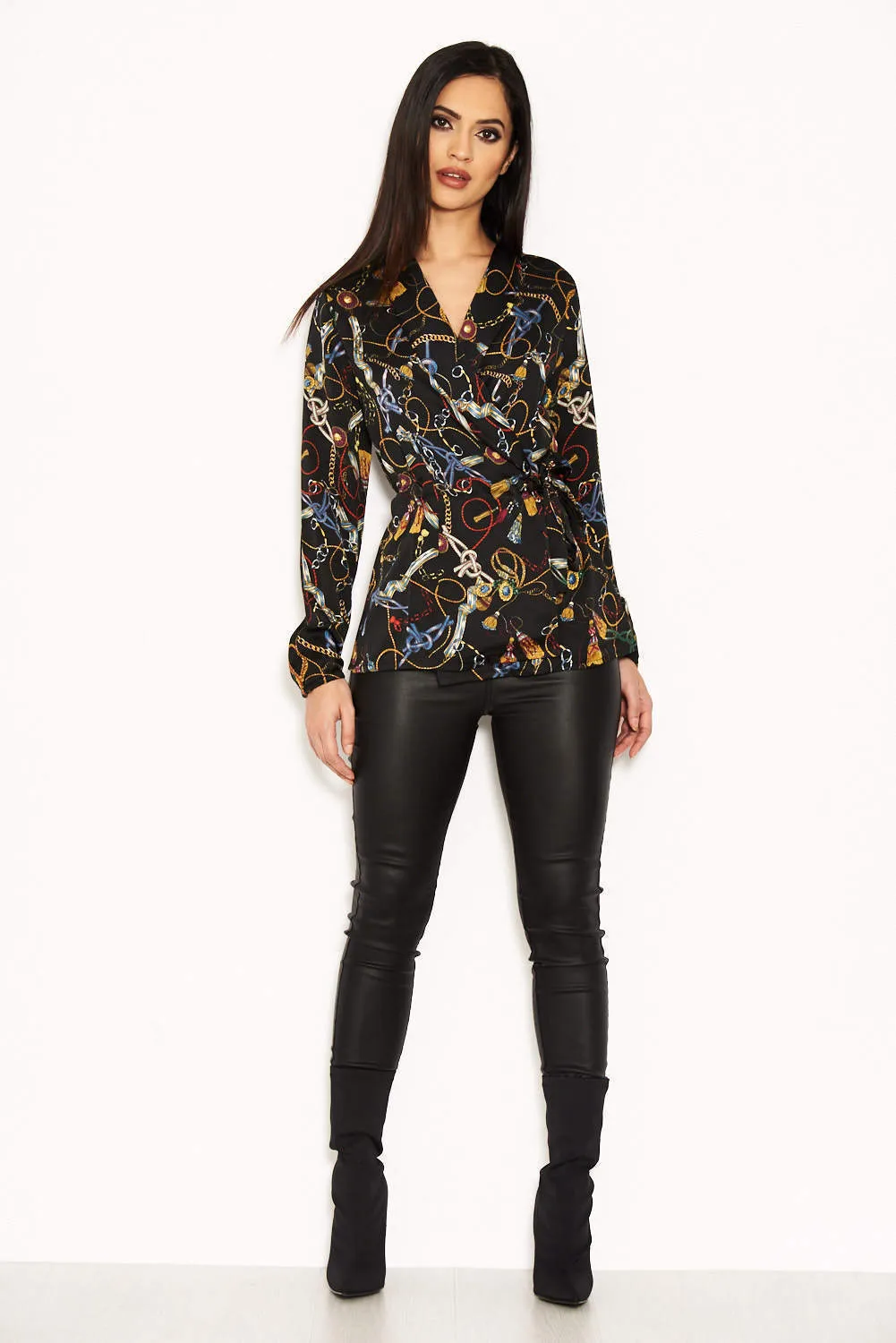 Black Chain Print Top sold by AX Paris product image thumbnail 2