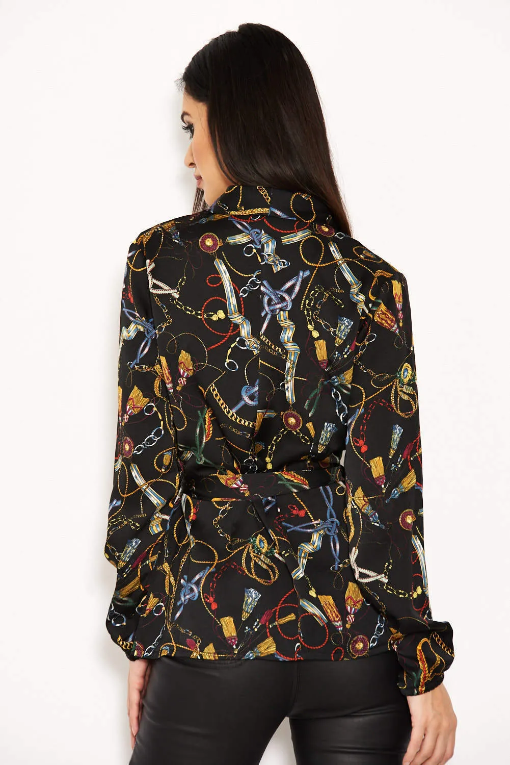 Black Chain Print Top sold by AX Paris product image thumbnail 3