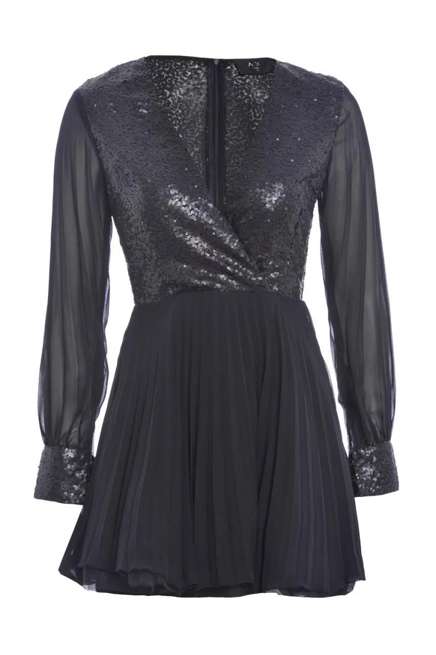 Self Coloured Sequin Kick Out Net Pleat Dress sold by AX Paris product image thumbnail 5