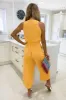 Yellow Tie Front Detail Jumpsuit sold by AX Paris