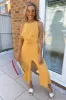 Yellow Tie Front Detail Jumpsuit sold by AX Paris