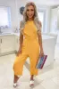 Yellow Tie Front Detail Jumpsuit sold by AX Paris
