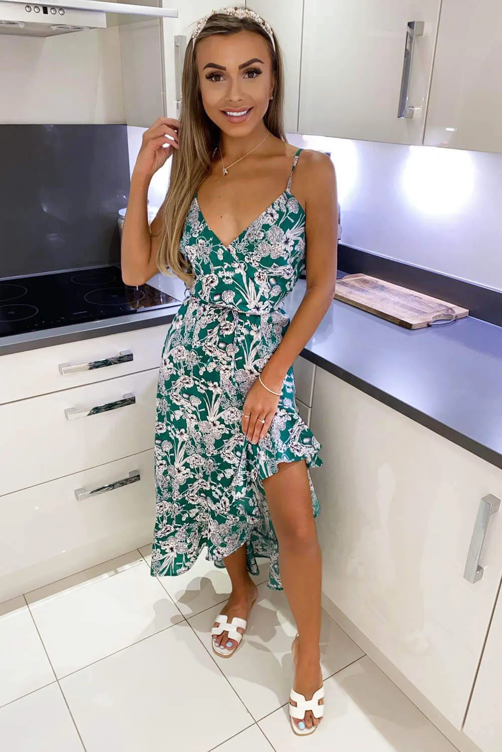 Wrap Printed Midi Dress sold by AX Paris product image thumbnail 2