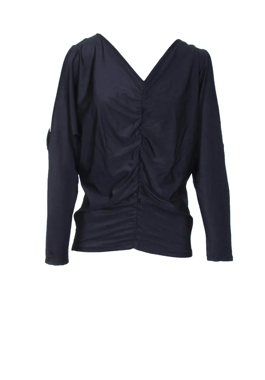 Black Cold Shoulder Top With Split Sleeve sold by AX Paris product image thumbnail 4