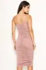 Mink Ruched Strappy Bodycon Midi Dress sold by AX Paris