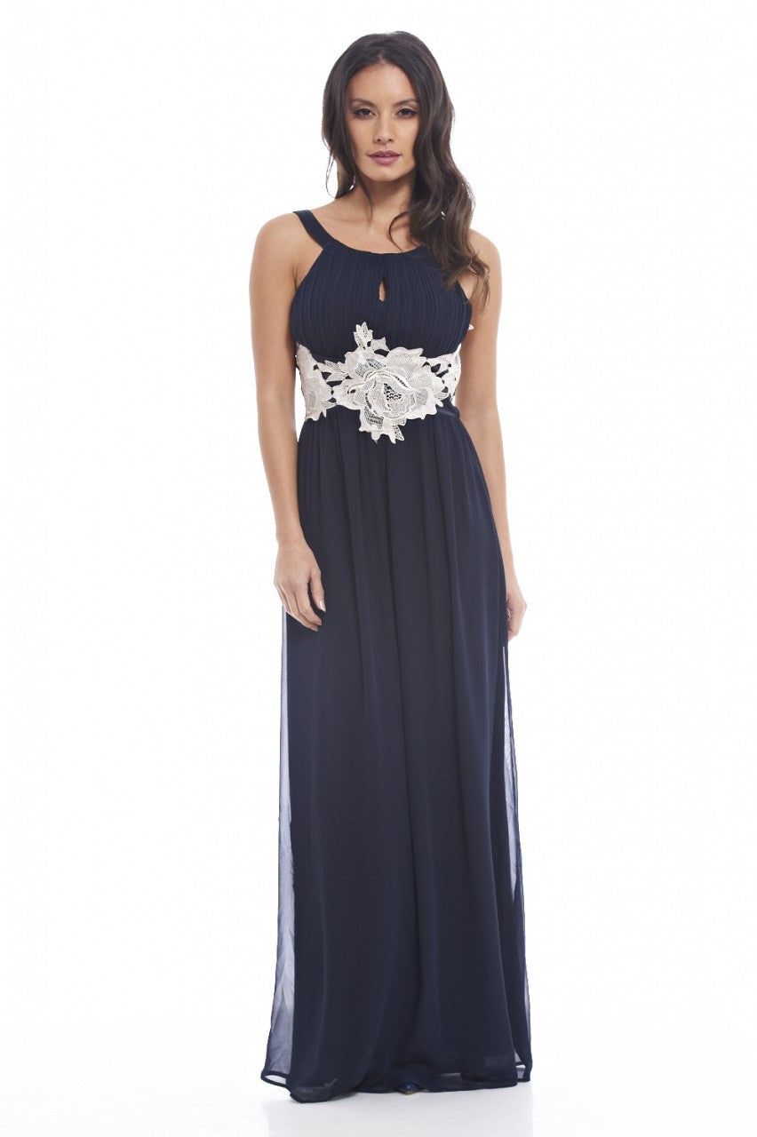 High Front Crochet Detail Maxi Dress sold by AX Paris