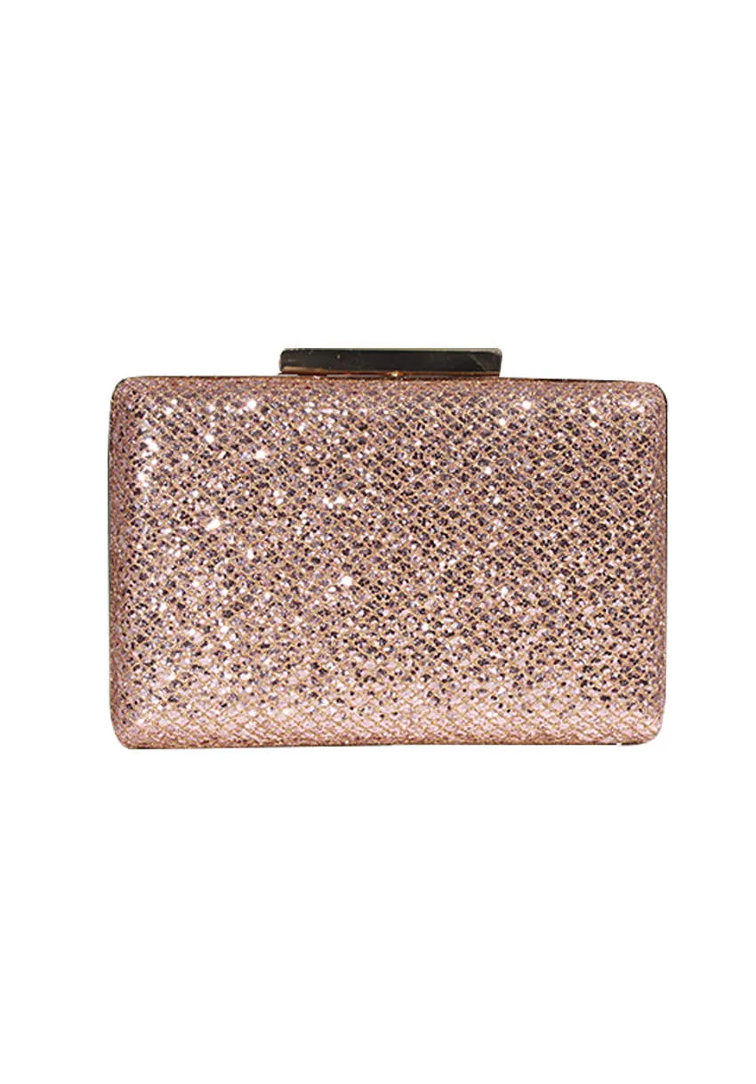 Mini Champagne Clutch With Gold Fastening sold by AX Paris product image thumbnail 3