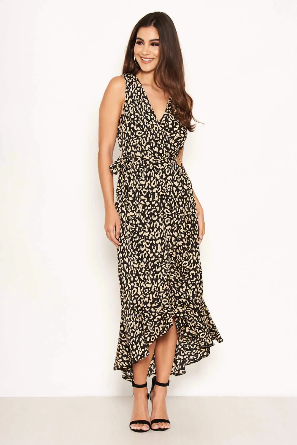 Black Leopard Print Maxi Dress sold by AX Paris product image thumbnail 2