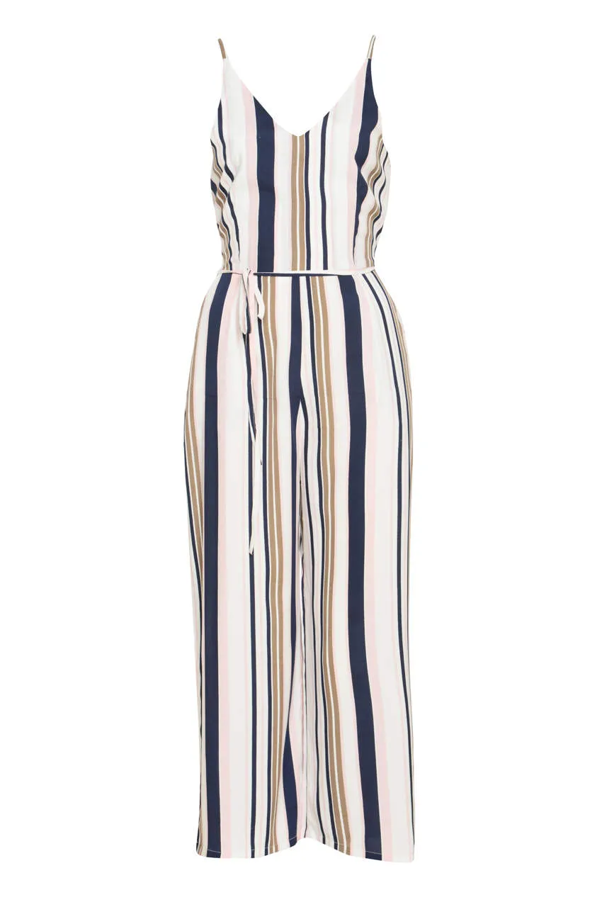 Pinstripe Spaghetti Strap Jumpsuit sold by AX Paris product image thumbnail 4