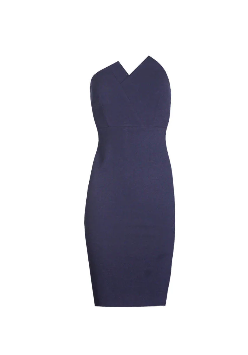 Navy Notch Front Bodycon Dress sold by AX Paris product image thumbnail 4