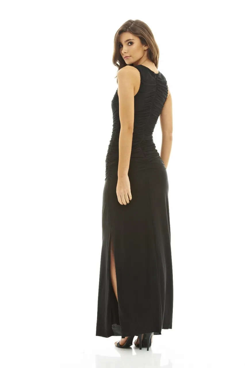 High Neck Ruched Maxi Dress sold by AX Paris product image thumbnail 4
