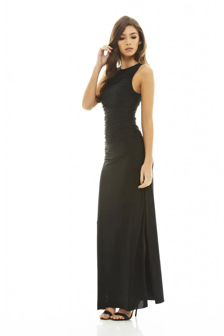 High Neck Ruched Maxi Dress sold by AX Paris product image thumbnail 2