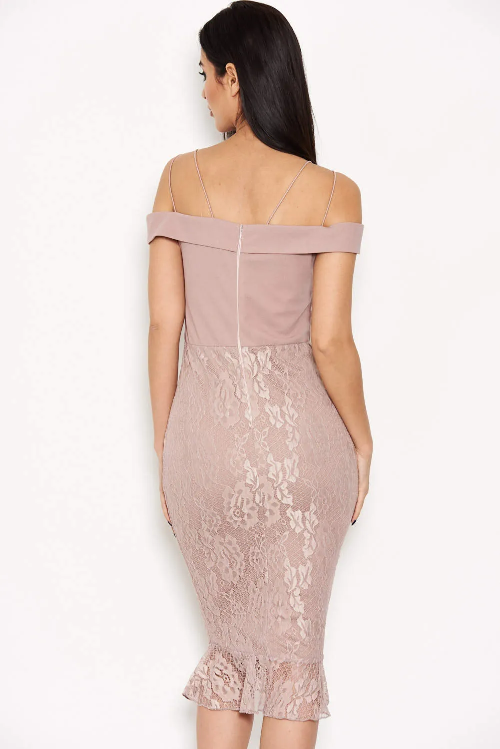 Strappy Lace Skirt Frill Hem Dress sold by AX Paris product image thumbnail 3