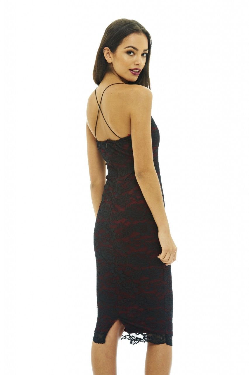Lace Strappy Bodycon Dress sold by AX Paris product image thumbnail 4