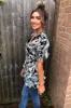 Black Tropical Wrap Top sold by AX Paris