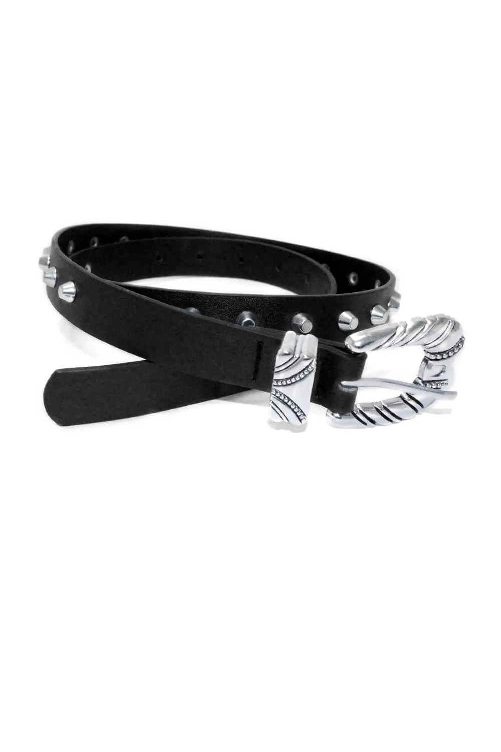 Black Western Style Studded Belt sold by AX Paris product image thumbnail 3