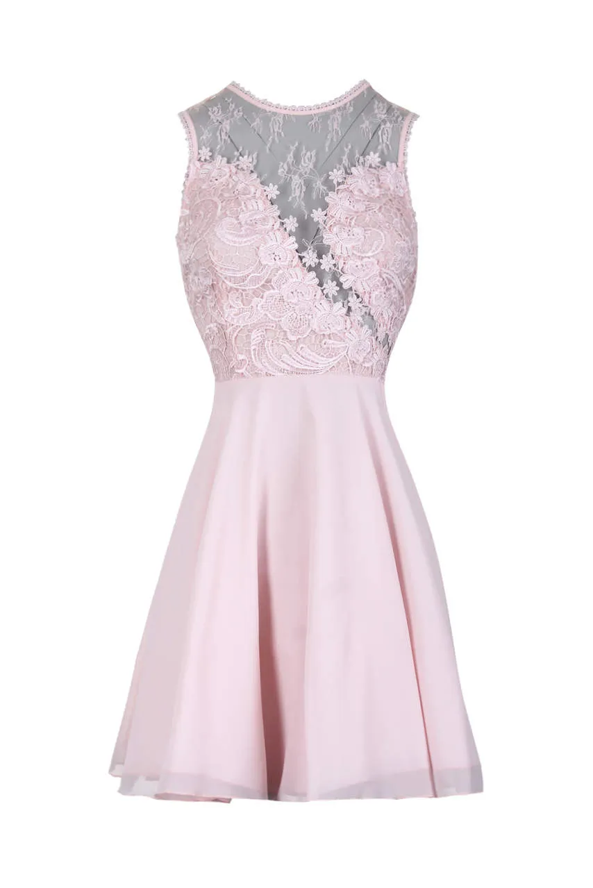 Pink Embroidered Lace Skater Dress sold by AX Paris product image thumbnail 4