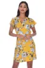 Yellow Floral Wrap Dress With Ruffled Sleeves sold by AX Paris