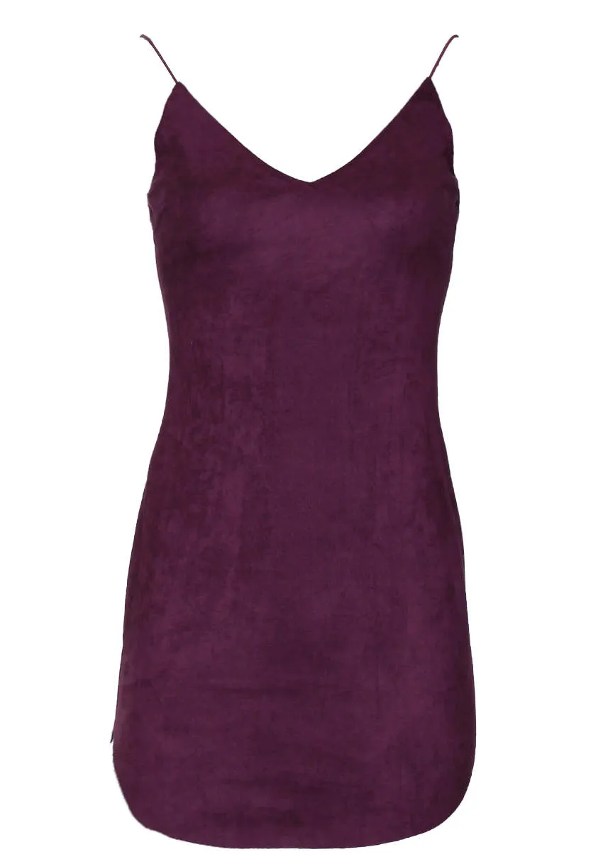Plum Faux Suede Mini Dress sold by AX Paris product image thumbnail 4