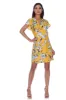 Yellow Floral Wrap Dress With Ruffled Sleeves sold by AX Paris