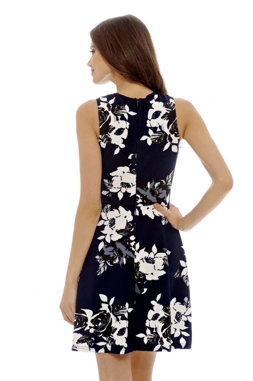 Sleeveless Floral Skater Mini sold by AX Paris product image thumbnail 4