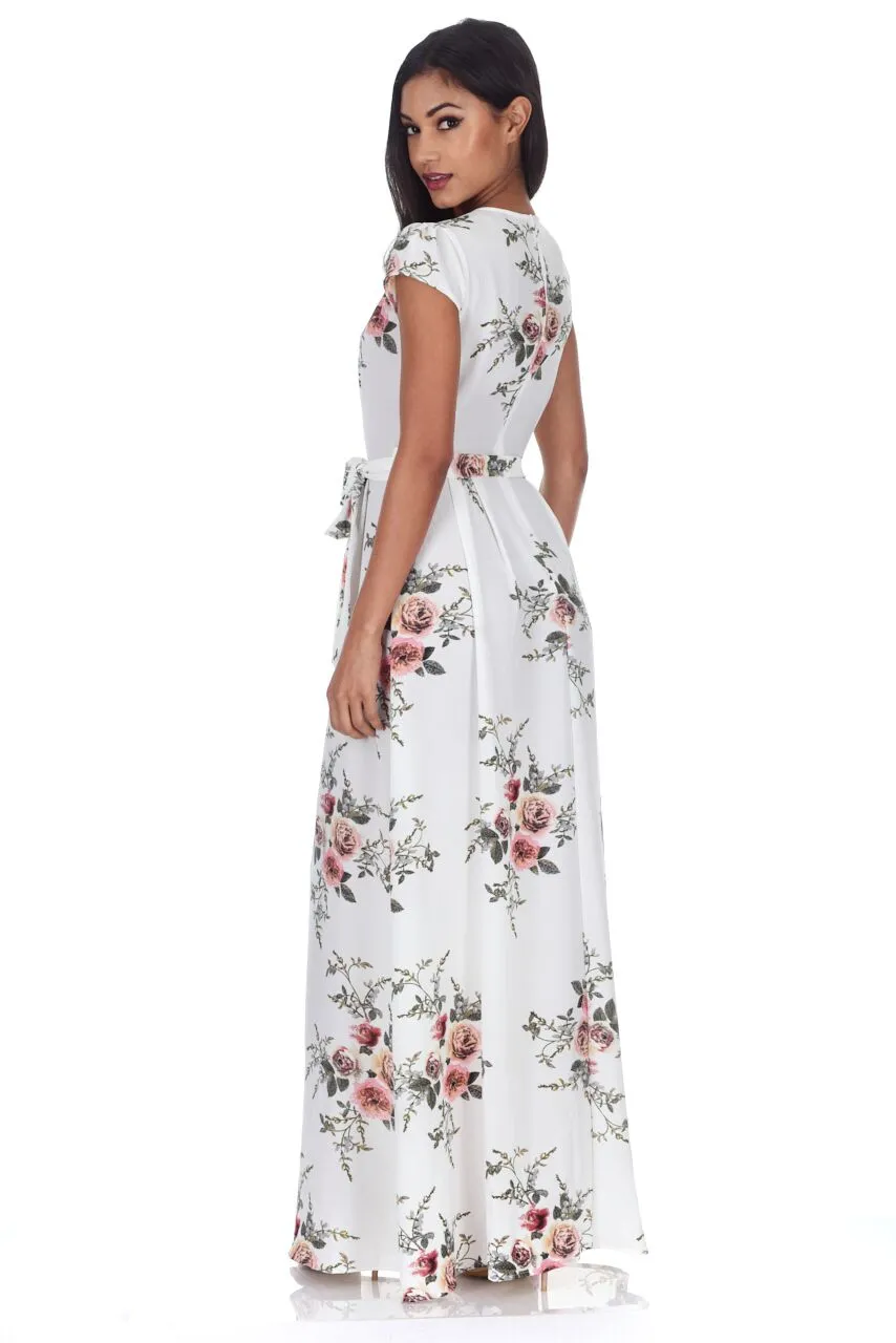 Cream Floral Maxi Dress sold by AX Paris product image thumbnail 3