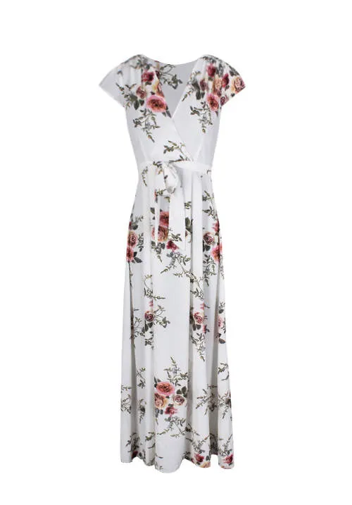 Cream Floral Maxi Dress sold by AX Paris product image thumbnail 4