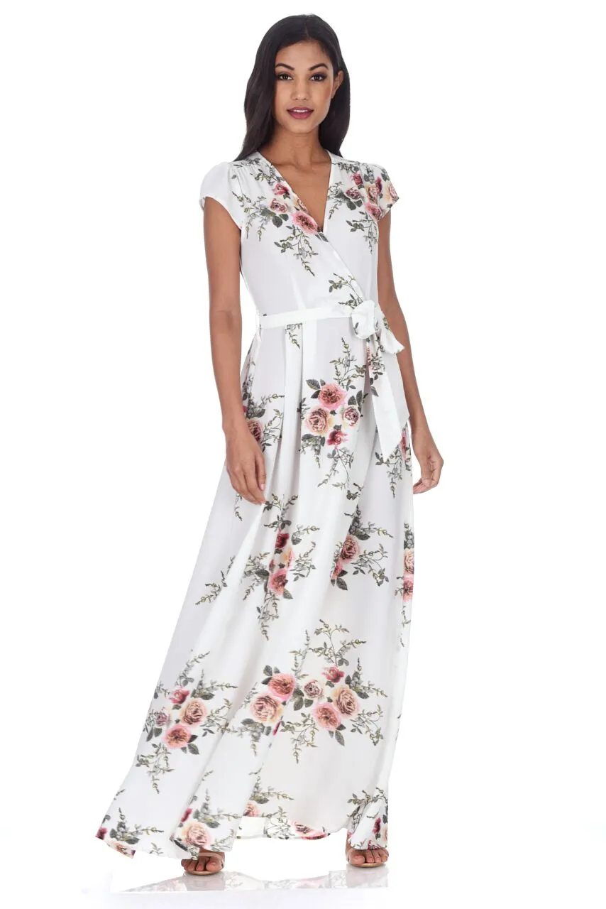 Cream Floral Maxi Dress sold by AX Paris product image thumbnail 2