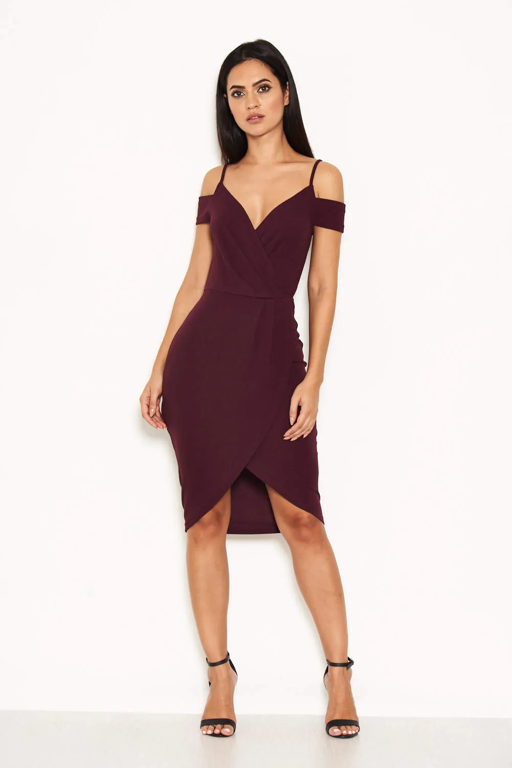 Plum Wrap Around Dress sold by AX Paris product image thumbnail 2