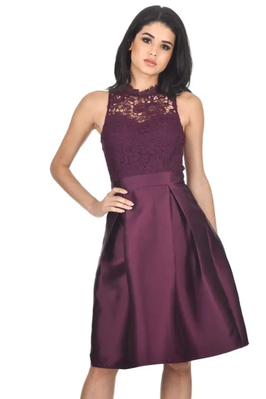 Plum 2 In 1 Crochet Midi Dress sold by AX Paris