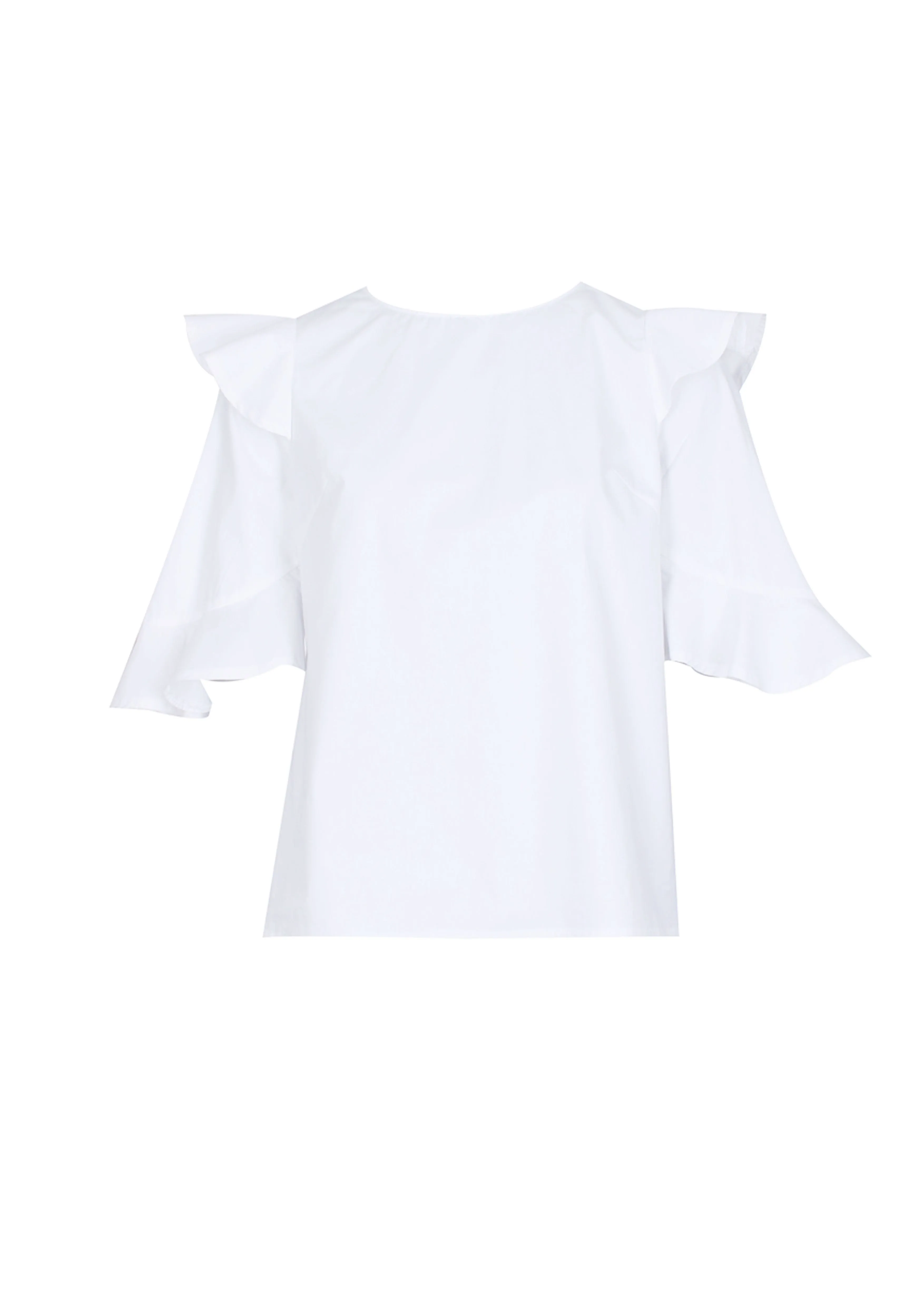 Cream Double Frill Sleeved Shirt sold by AX Paris product image thumbnail 4