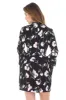 Black Floral Mini With Long Frill Bell Sleeves sold by AX Paris