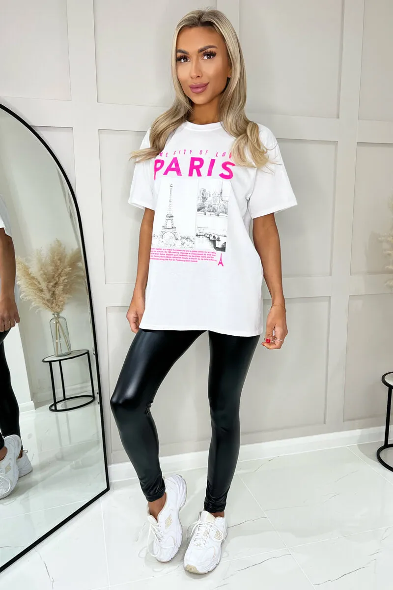 White Paris Slogan T-Shirt sold by AX Paris product image thumbnail 2