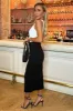 Black Belted Cargo Midi Skirt sold by AX Paris