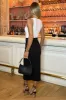 Black Belted Cargo Midi Skirt sold by AX Paris