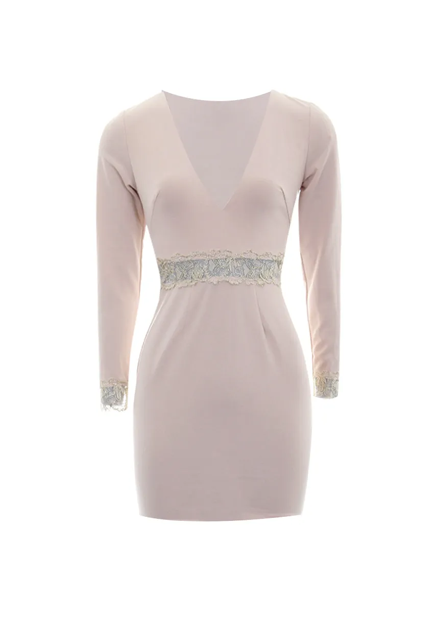 Nude Sleeved Midi Dress sold by AX Paris product image thumbnail 4