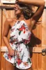 Cream and Pink Floral Tie Waist Playsuit sold by AX Paris