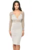 Long Sleeved Grey Bodycon With Lace Detail sold by AX Paris