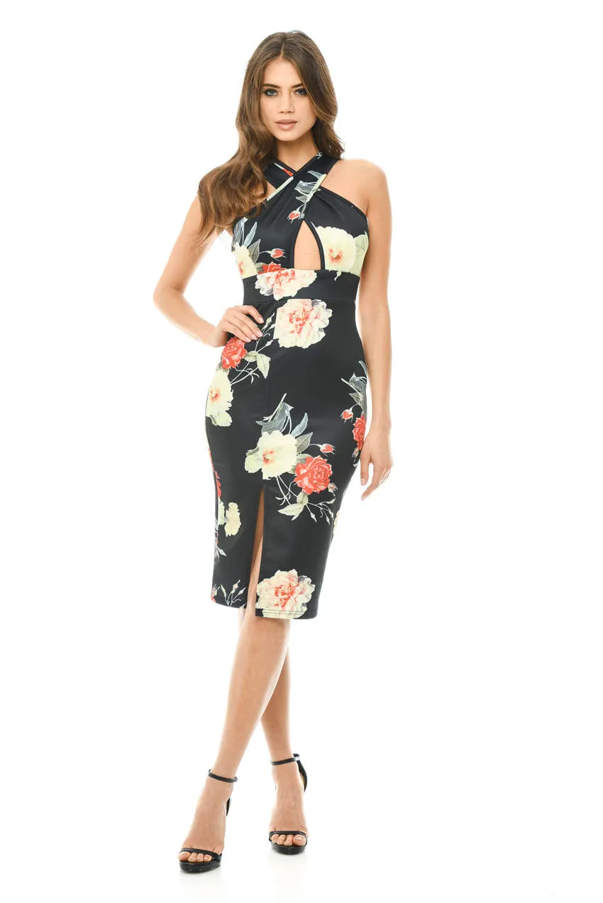 Floral Cross Front Midi Dress sold by AX Paris product image thumbnail 2