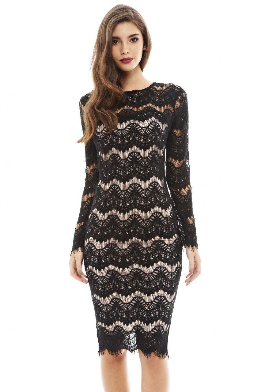 Long Sleeved Lace Bodycon Dress sold by AX Paris
