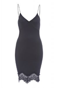 Lace Scallop Hem Plunge Front Dress sold by AX Paris