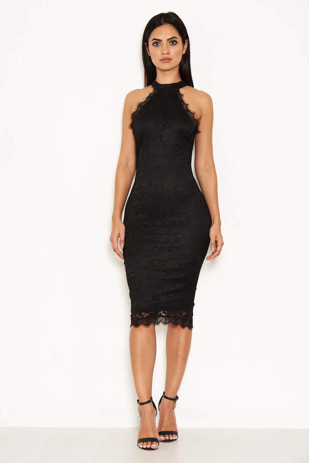 Black Lace Midi Dress sold by AX Paris product image thumbnail 2